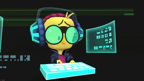 animated guy on computer